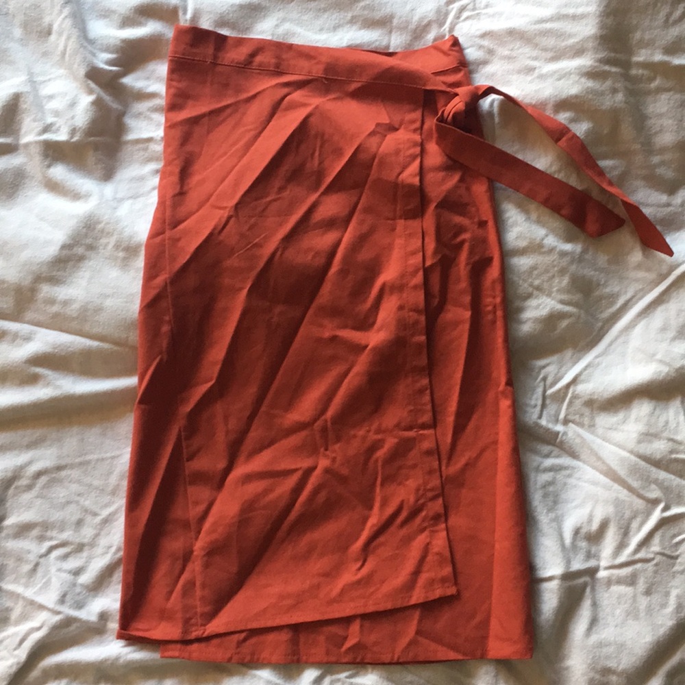 Burnt Orange/Red-ish wrap skirt